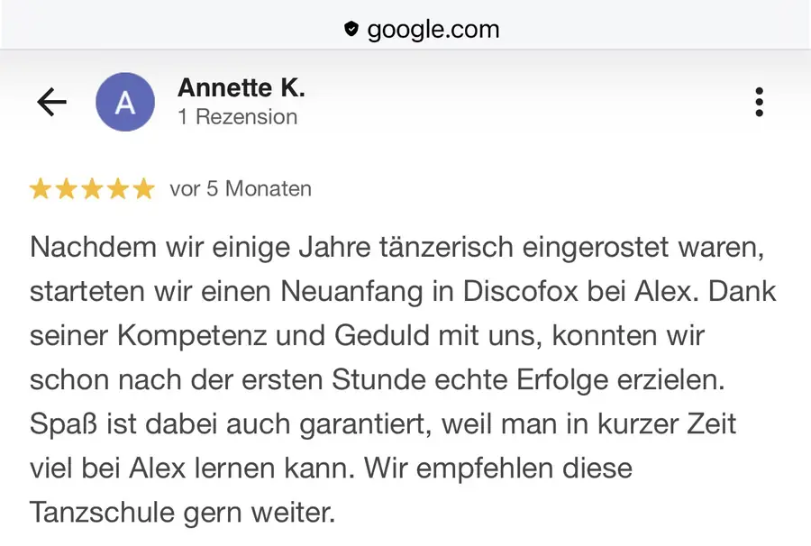 Google Bewertung 1